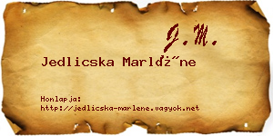 Jedlicska Marléne névjegykártya